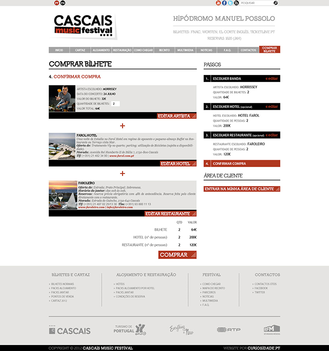Cascais Music Festival | Site com Loja Online