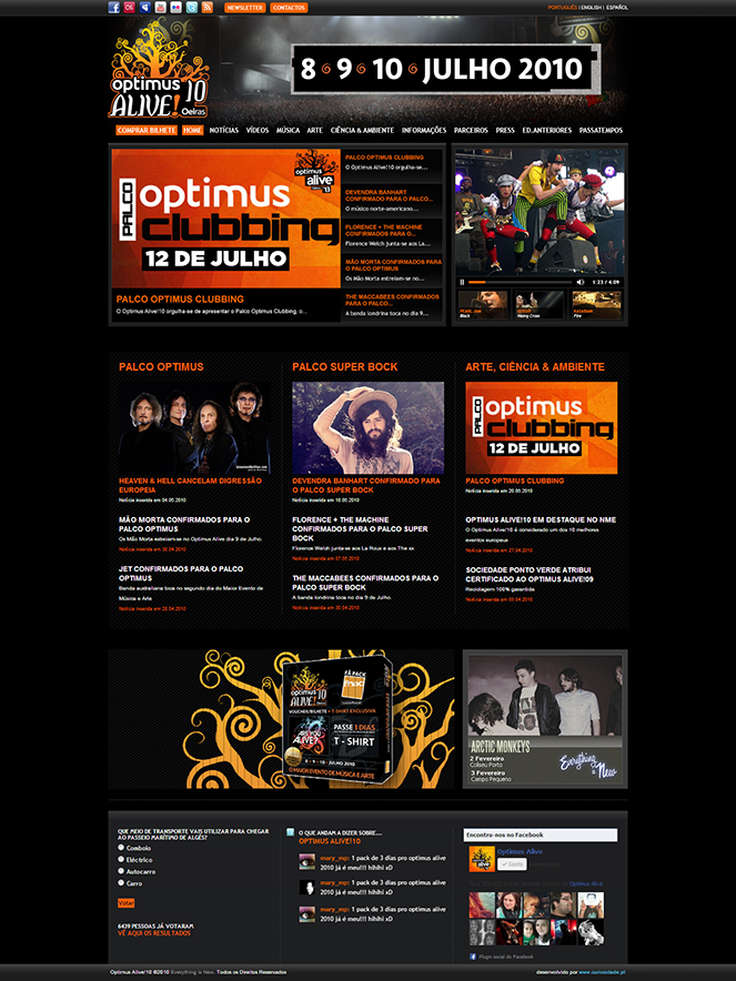 Optimus Alive | Site 2010