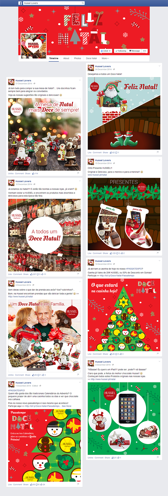 "Doce Natal" - Posts Facebook