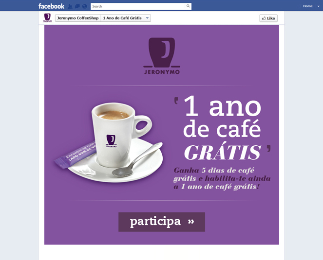 Jeronymo Coffee Shop | Campanha 1 Ano de Café Grátis