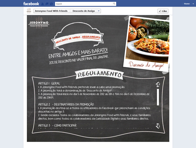 Jeronymo Food with Friends | Campanhas Facebook 