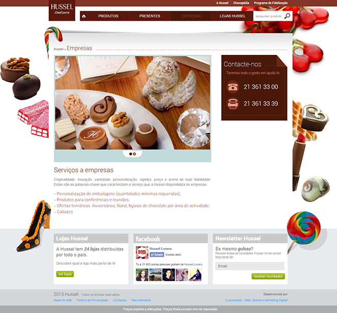 Novo Site HUSSEL - Área 'Empresas'