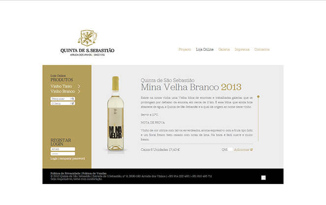 Loja Online da Quinta de São Sebastião