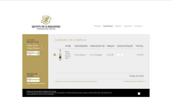 Loja Online da Quinta de São Sebastião