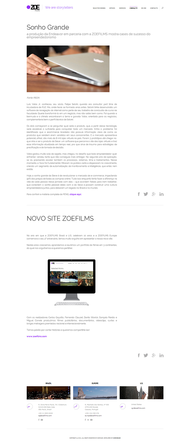 Website ZOE Films