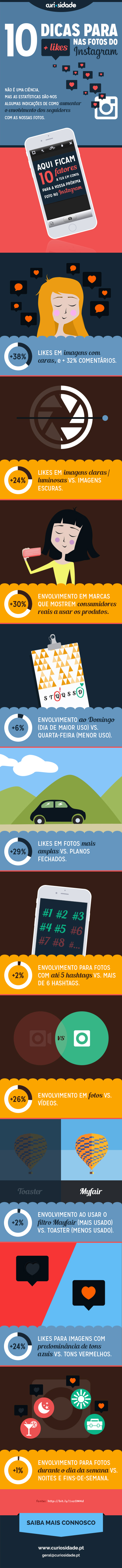 10 Dicas para ter mais Likes no Instagram - Infográfico